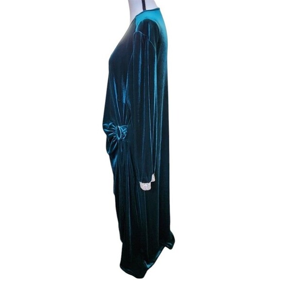 JM Studio by John Meyer Green Velvet Rhinestone Wrap Maxi Dress Size 20W - Picture 6 of 10